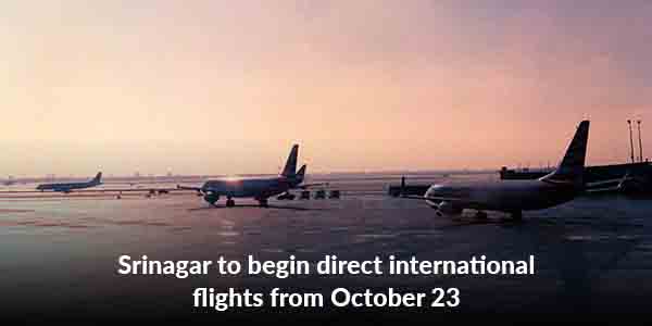 Read more about the article Srinagar to begin direct international flights from October 23