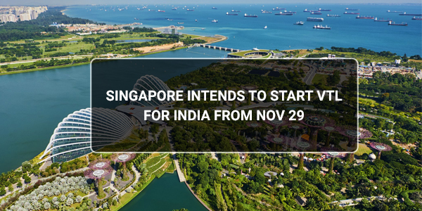 You are currently viewing Singapore intends to start VTL for India from Nov 29